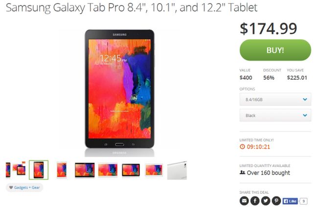 27/01/2015 Galaxy Tab Samsung 14_49_38-Pro 16 ou 32 Go Tablet _ Groupon